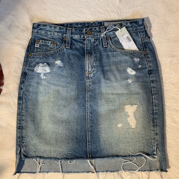 Ag Adriano Goldschmied Dresses & Skirts - AG Erin Denim Skirt NWT Distressed 26